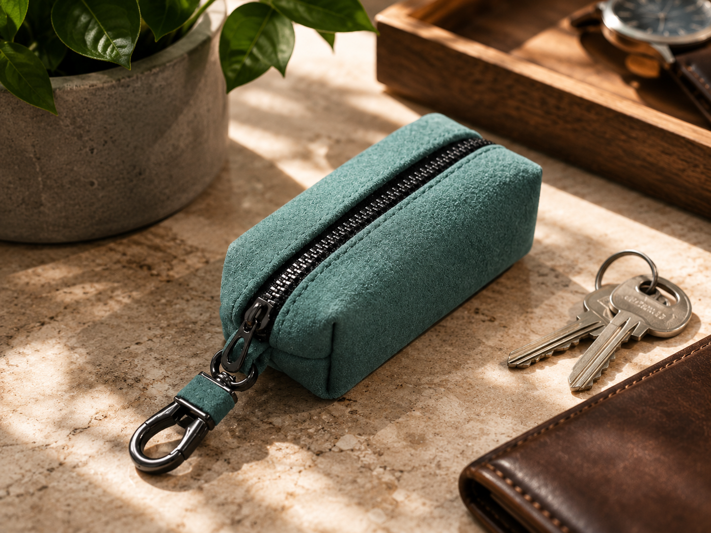 Leather Keychain Coin Purse
