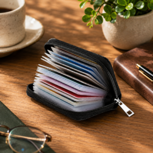 Leather Card Organizer Wallet